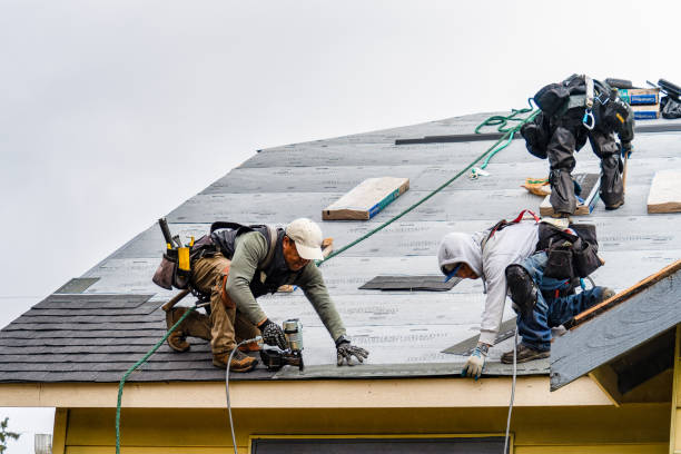 Professional Gutter Installation technician working in Patterson, IA